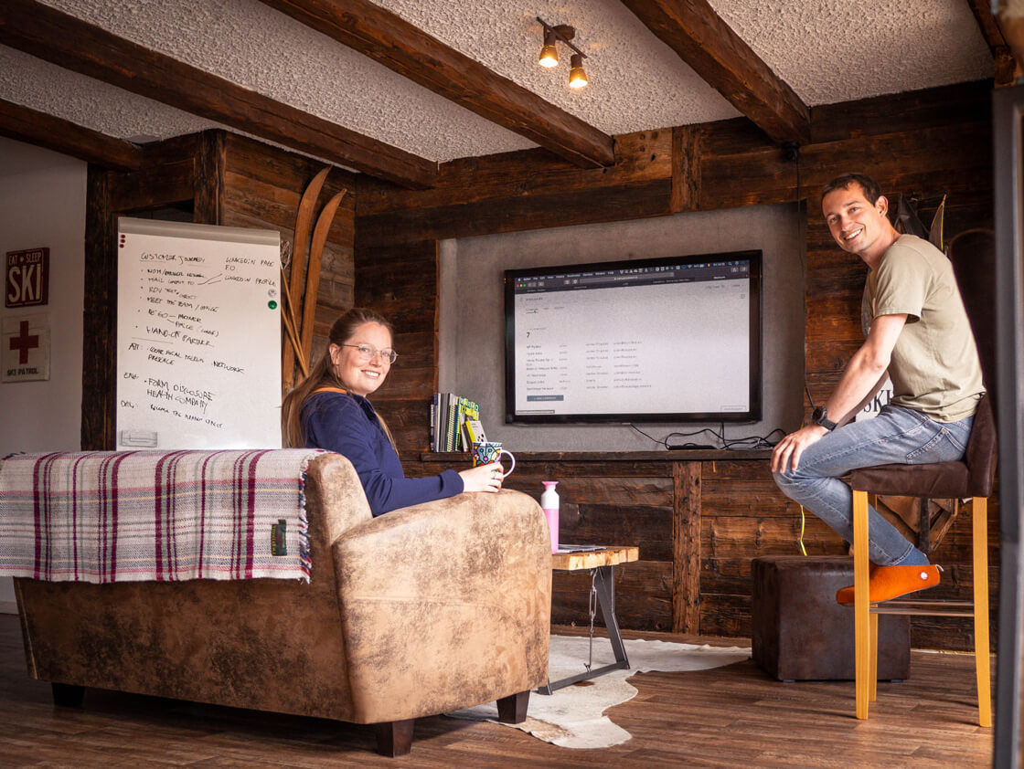 Laura and Julien in Mountain Hub Verbier